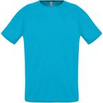 Футболка унисекс Sporty 140 бирюзовая, размер L
