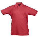 Рубашка поло детская Summer II Kids, красная, на рост 106-116 см