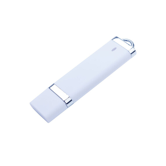 USB-флешка на 32 ГБ с покрытием soft-touch "Орландо",  белый