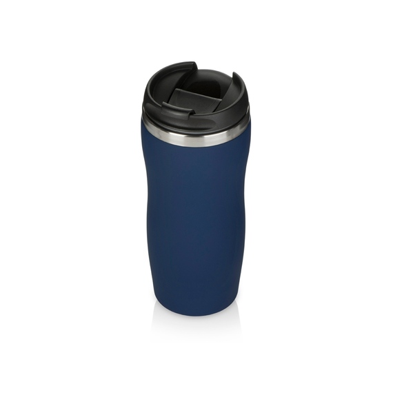 Термокружка "Double wall mug C1", soft touch, 350 мл, темно-синий (Р)